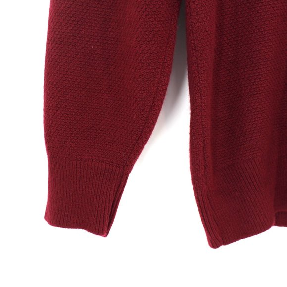 Christian Dior Wine Burgundy Woven Textured V-Neck Sweater XL NEW Orlon Acrylic - Picture 3 of 7